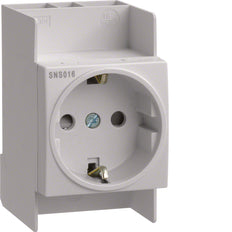 Hager Component For din-Rail Wall Outlet Modular (European Socket) - SNS016