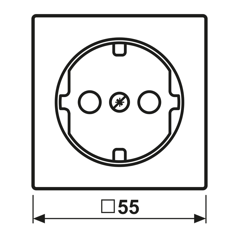 Jung A500 Matte Black Socket Cover Plate - A1520BFPLSWM