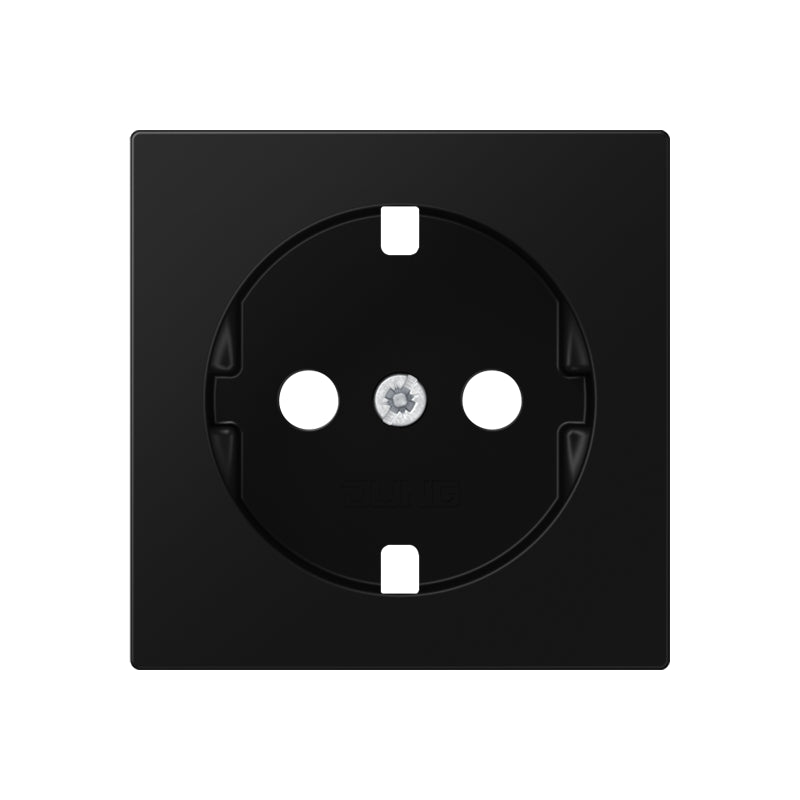 Jung A500 Matte Black Socket Cover Plate - A1520BFPLSWM