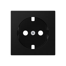 Jung A500 Matte Black Socket Cover Plate - A1520BFPLSWM