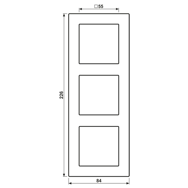 Jung Triple Glass Cover Plate Champagne - AC583GLCH