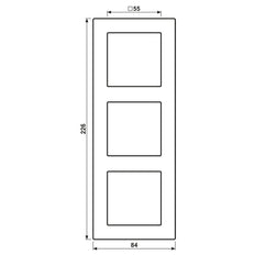 Jung Triple Glass Cover Plate Champagne - AC583GLCH