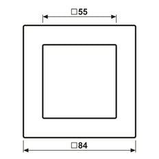 Jung Glass Cover Frame Single Champagne - AC581GLCH