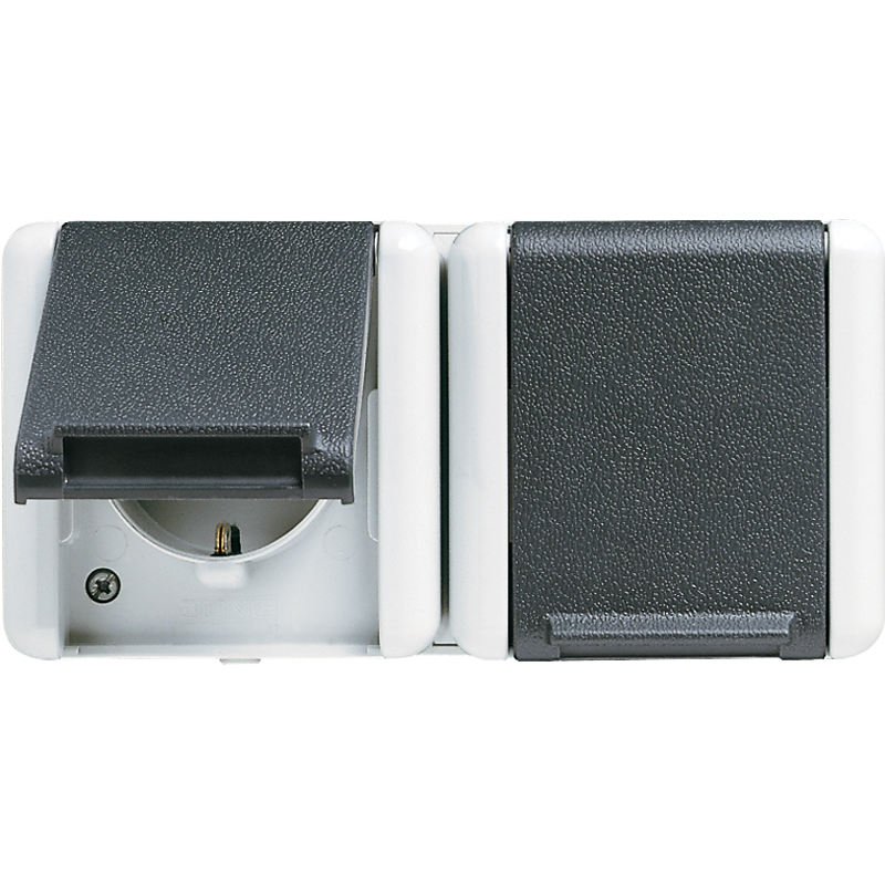 Jung WG800 Wall Outlet Box (WCD Switchgear) (European Socket) - 8220W