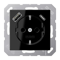 Jung Wall Outlet Box (WCD Switchgear) (European Socket) - A1520-15CASW