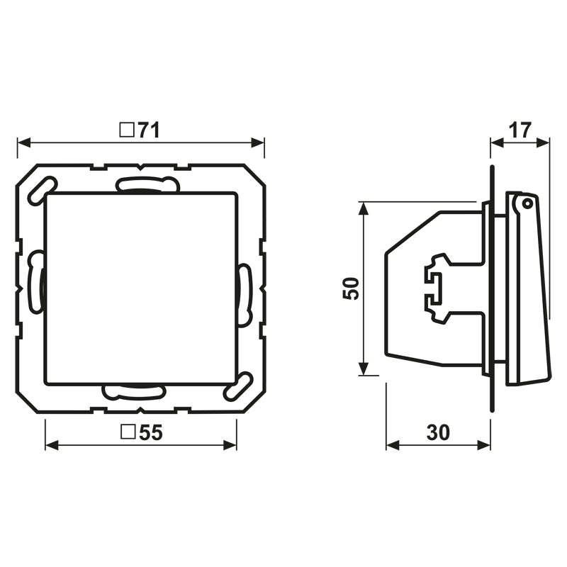 Jung A500 Mocha SCHUKO Socket With Hinged Cover (European Socket) - A1520NBFKLMO