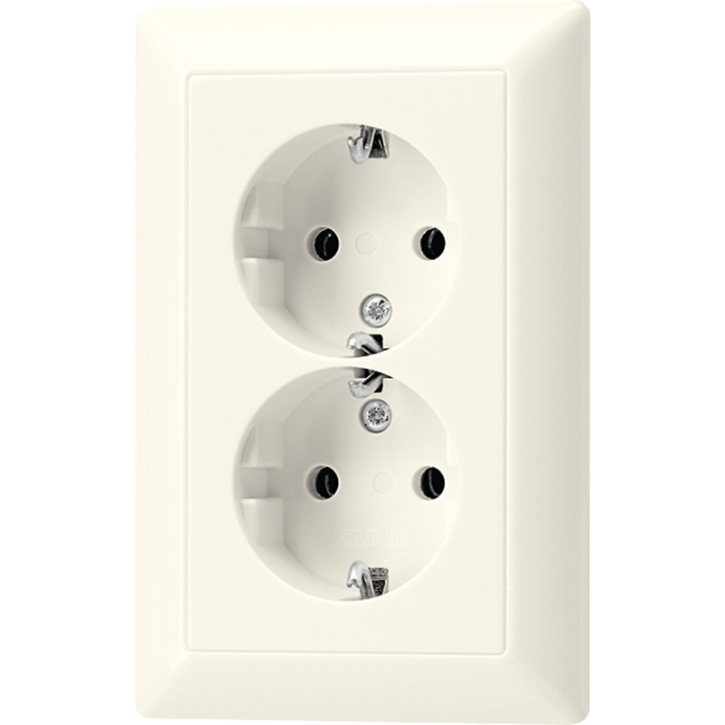 Jung AS500 Wall Outlet Box (WCD Switchgear) (European Socket) - AS5015