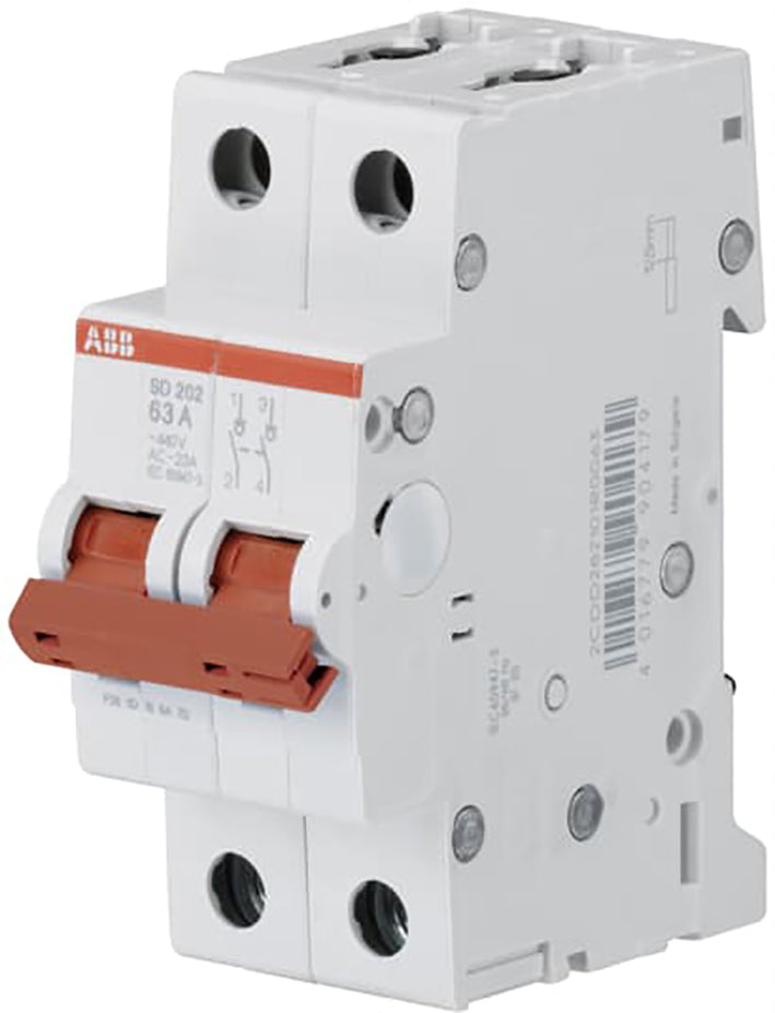 ABB 2-Pole Switch Disconnector 25A 440VAC - 2CDD282101R0025 | Tameson.com