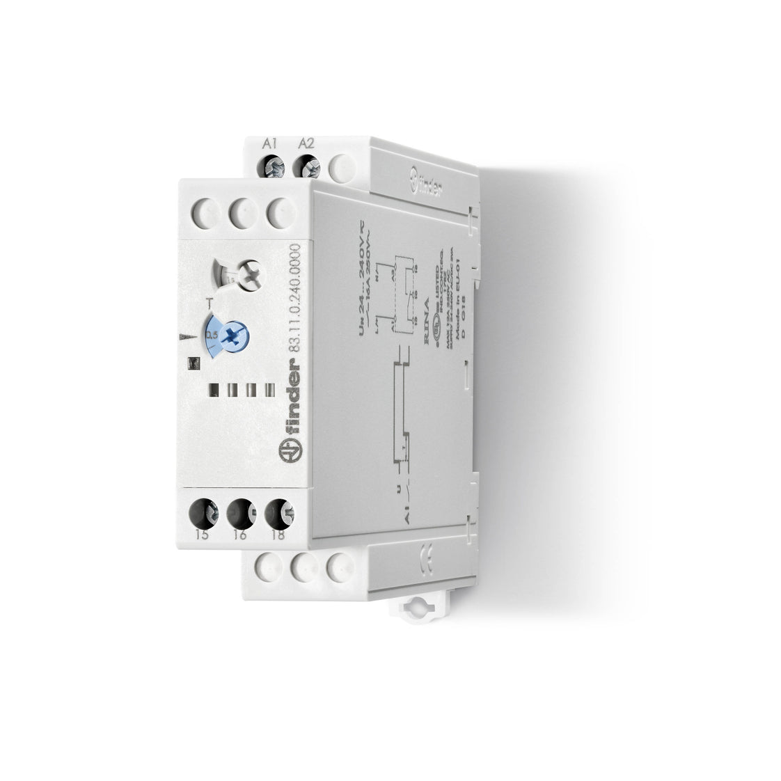 Finder 83.11 Industrial Time Delay Relay 16A 24-240V AC/DC - 83.11.0.240.0000