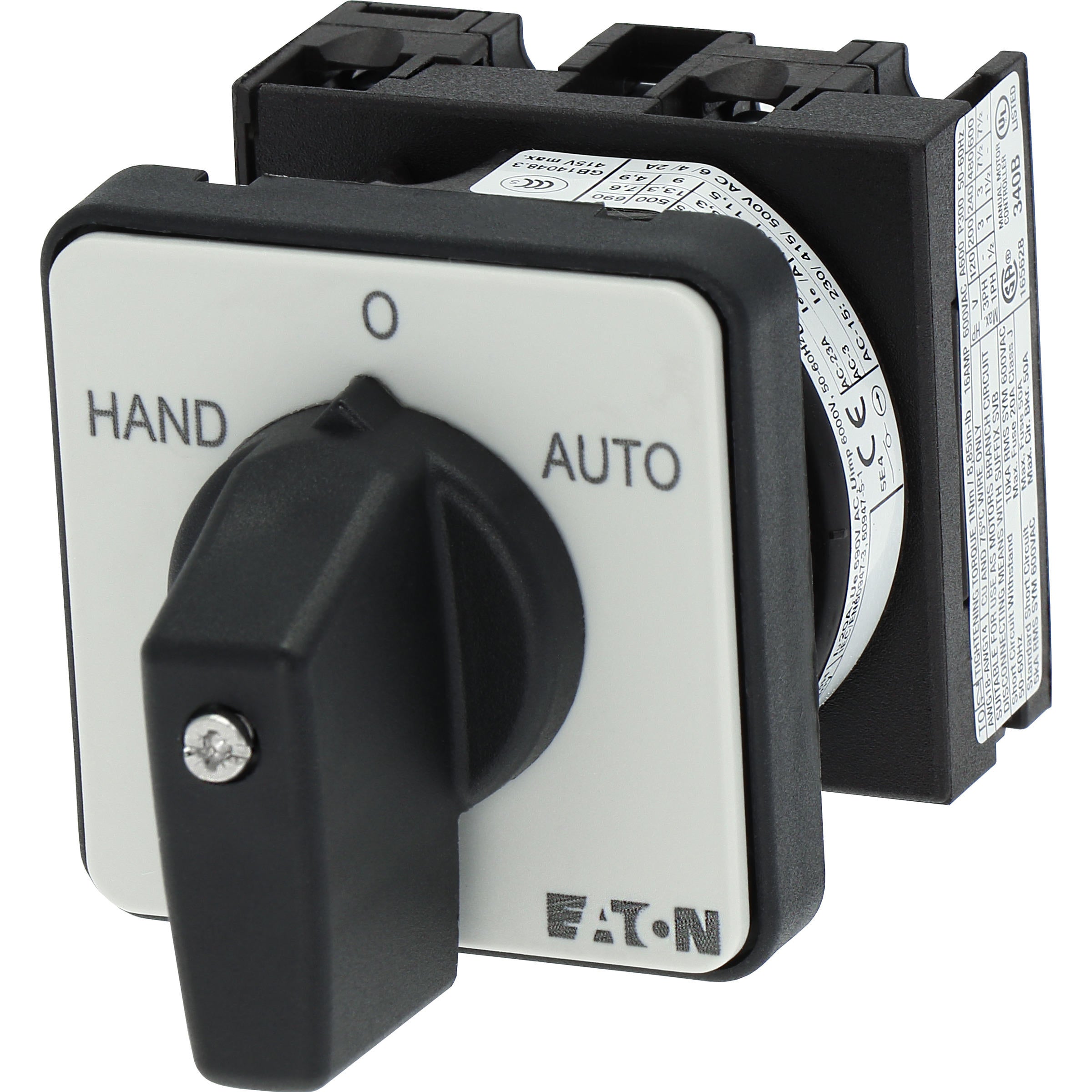 T0 Series Control Switch 20A Hand-0-Auto IP65 Panel Mount - 019872 ...