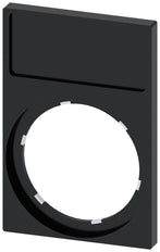 Siemens SIRIUS ACT Label Holder 22mm Black Frame - 3SU19000AN100AA0 [5 Pieces]
