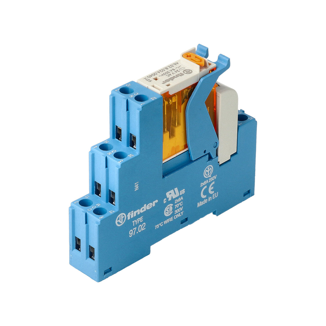 Interface Relay Module 24VAC 8A Dual CO with LED - 4C.02.8.024.0060