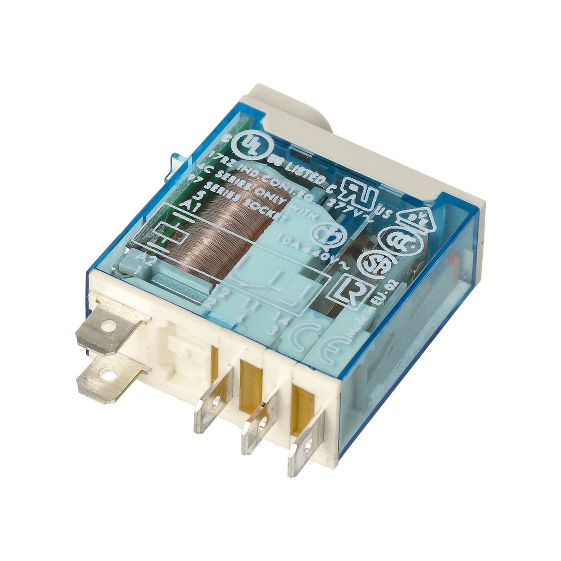 Finder Industrial Relay 16A 12VDC Single Pole LED Test - 46.61.9.012.0074