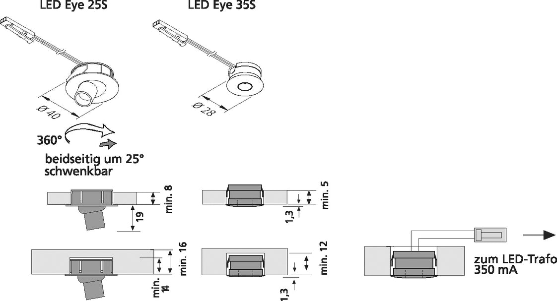 Hera LED Eye Downlight/Spotlight/Floodlight - 61001010028
