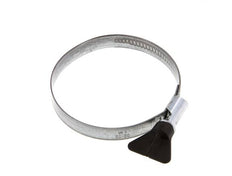 60 - 80 mm Hose Clamp with a Galvanised Steel 12 mm band With Butterfly Handle - Norma [5 Pieces]