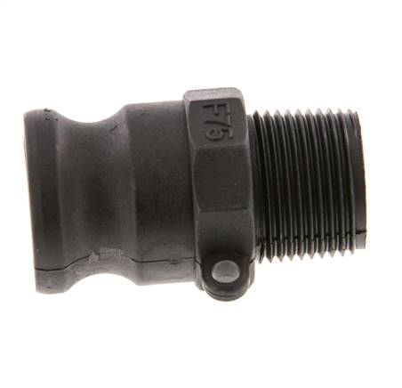 Camlock DN 20 (3/4'') Polypropylene Coupling R 3/4'' Male Thread Type F MIL-C-27487 [2 Pieces]