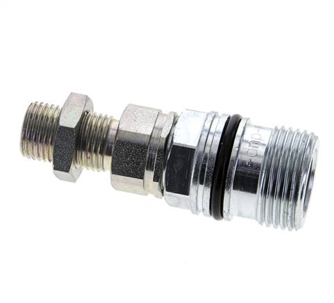 Steel DN 10 Hydraulic Coupling Socket 10 mm L Compression Ring Bulkhead ISO 14541/8434-1 D M28 x 2