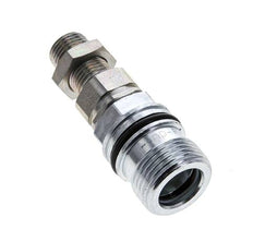 Steel DN 10 Hydraulic Coupling Socket 10 mm L Compression Ring Bulkhead ISO 14541/8434-1 D M28 x 2