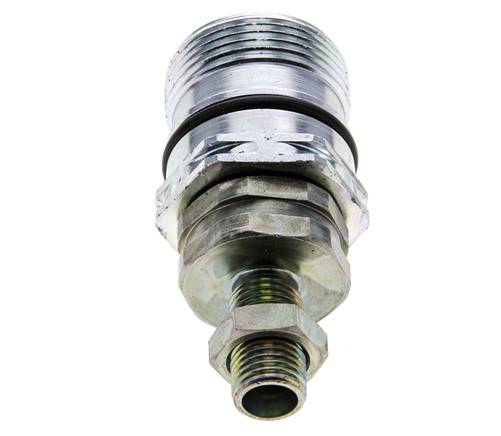 Steel DN 12.5 Hydraulic Coupling Socket 8 mm L Compression Ring Bulkhead ISO 14541/8434-1 D M36 x 2