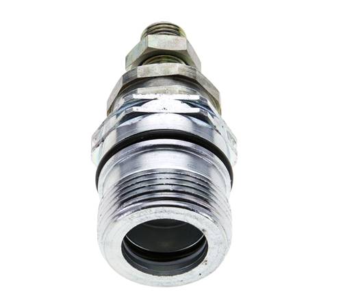 Steel DN 12.5 Hydraulic Coupling Socket 8 mm L Compression Ring Bulkhead ISO 14541/8434-1 D M36 x 2