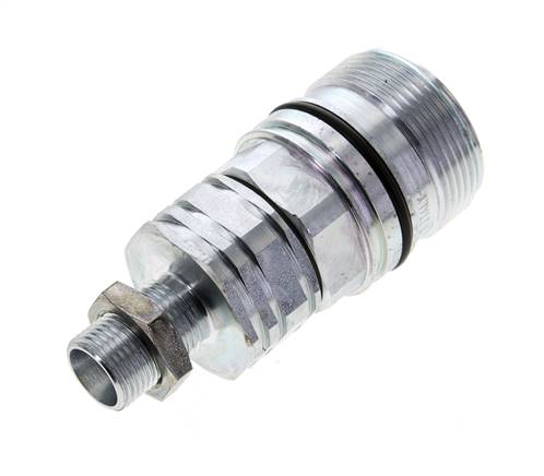 Steel DN 20 Hydraulic Coupling Socket 12 mm L Compression Ring Bulkhead ISO 14541/8434-1 D M42 x 2