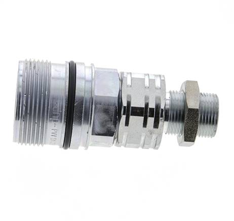 Steel DN 20 Hydraulic Coupling Socket 15 mm L Compression Ring Bulkhead ISO 14541/8434-1 D M42 x 2