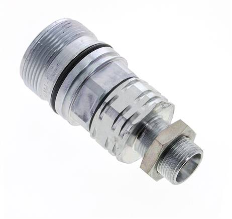 Steel DN 20 Hydraulic Coupling Socket 15 mm L Compression Ring Bulkhead ISO 14541/8434-1 D M42 x 2