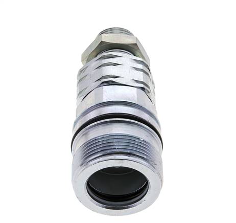 Steel DN 20 Hydraulic Coupling Socket 15 mm L Compression Ring Bulkhead ISO 14541/8434-1 D M42 x 2