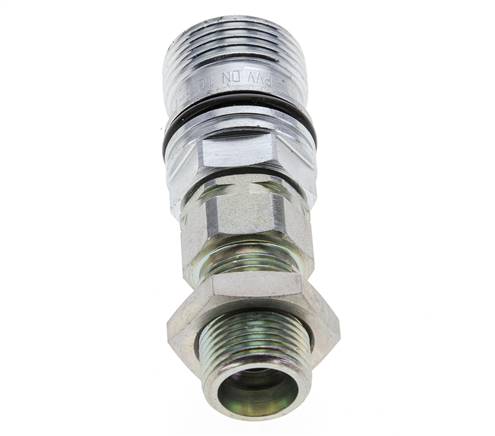Steel DN 10 Hydraulic Coupling Socket 12 mm S Compression Ring Bulkhead ISO 14541/8434-1 D M28 x 2