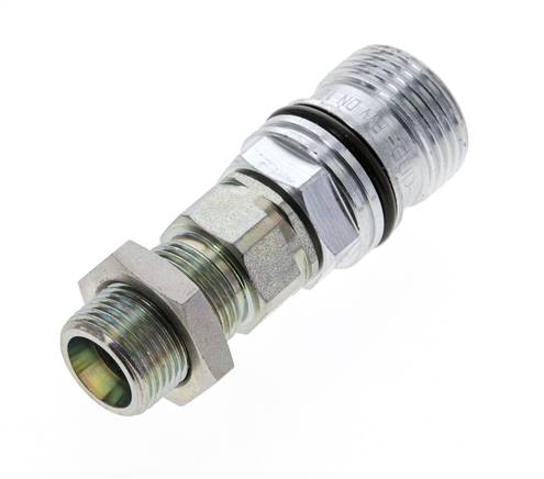 Steel DN 10 Hydraulic Coupling Socket 12 mm S Compression Ring Bulkhead ISO 14541/8434-1 D M28 x 2