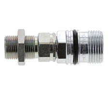 Steel DN 10 Hydraulic Coupling Socket 12 mm S Compression Ring Bulkhead ISO 14541/8434-1 D M28 x 2