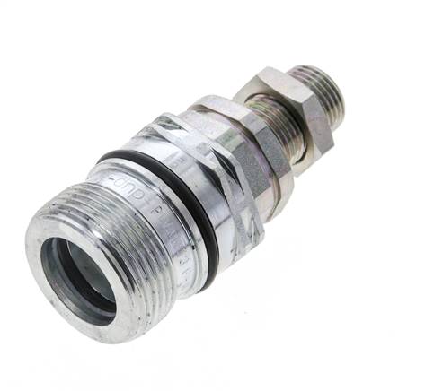 Steel DN 12.5 Hydraulic Coupling Socket 10 mm S Compression Ring Bulkhead ISO 14541/8434-1 D M36 x 2