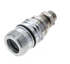 Steel DN 12.5 Hydraulic Coupling Socket 10 mm S Compression Ring Bulkhead ISO 14541/8434-1 D M36 x 2