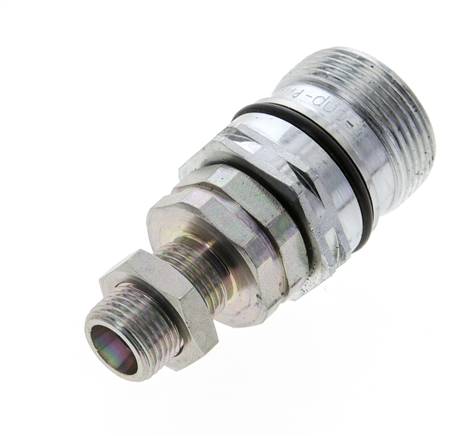 Steel DN 12.5 Hydraulic Coupling Socket 10 mm S Compression Ring Bulkhead ISO 14541/8434-1 D M36 x 2