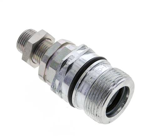 Steel DN 12.5 Hydraulic Coupling Socket 10 mm S Compression Ring Bulkhead ISO 14541/8434-1 D M36 x 2
