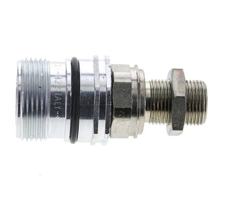 Steel DN 12.5 Hydraulic Coupling Socket 12 mm S Compression Ring Bulkhead ISO 14541/8434-1 D M36 x 2
