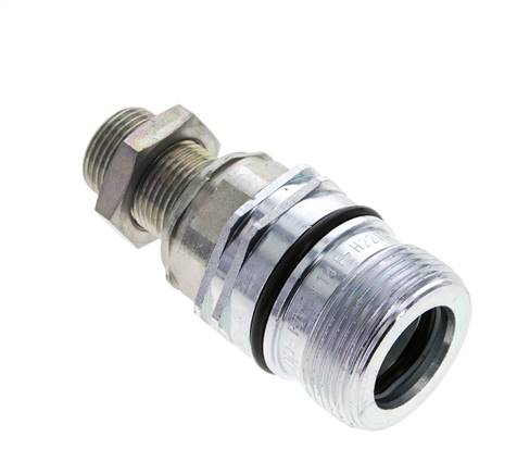Steel DN 12.5 Hydraulic Coupling Socket 12 mm S Compression Ring Bulkhead ISO 14541/8434-1 D M36 x 2