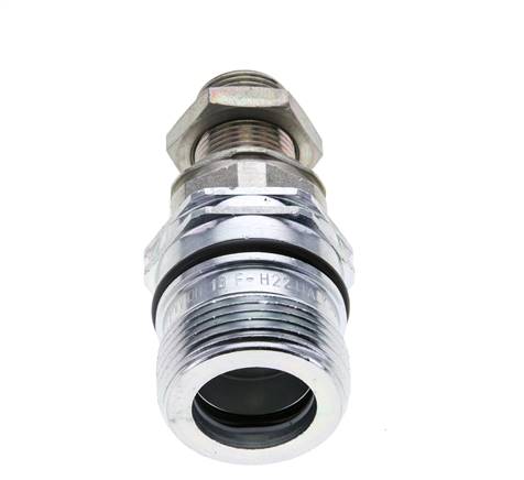 Steel DN 12.5 Hydraulic Coupling Socket 12 mm S Compression Ring Bulkhead ISO 14541/8434-1 D M36 x 2