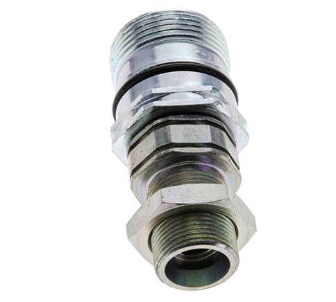 Steel DN 12.5 Hydraulic Coupling Socket 16 mm S Compression Ring Bulkhead ISO 14541/8434-1 D M36 x 2
