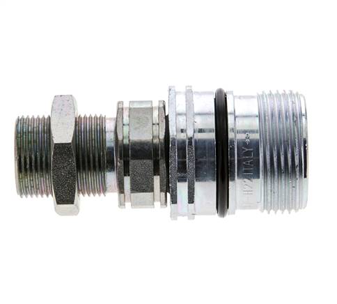 Steel DN 12.5 Hydraulic Coupling Socket 16 mm S Compression Ring Bulkhead ISO 14541/8434-1 D M36 x 2