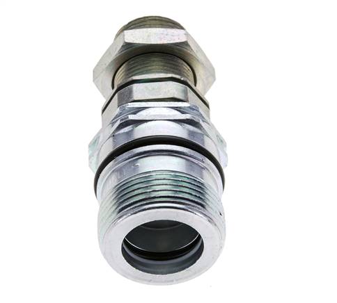 Steel DN 12.5 Hydraulic Coupling Socket 16 mm S Compression Ring Bulkhead ISO 14541/8434-1 D M36 x 2