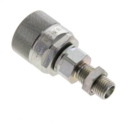 Steel DN 10 Hydraulic Coupling Plug 8 mm L Compression Ring Bulkhead ISO 14541/8434-1 D M28 x 2