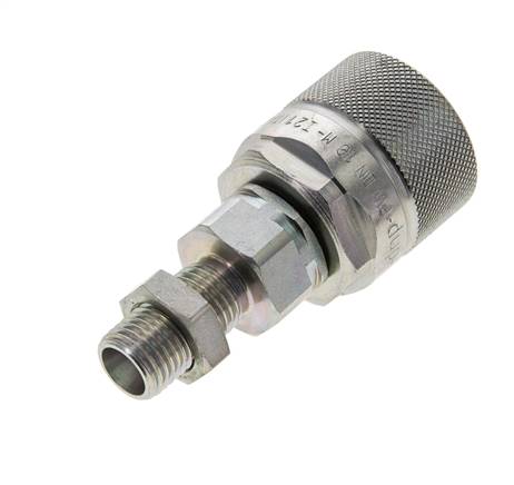 Steel DN 10 Hydraulic Coupling Plug 8 mm L Compression Ring Bulkhead ISO 14541/8434-1 D M28 x 2