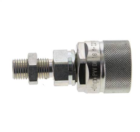 Steel DN 10 Hydraulic Coupling Plug 8 mm L Compression Ring Bulkhead ISO 14541/8434-1 D M28 x 2