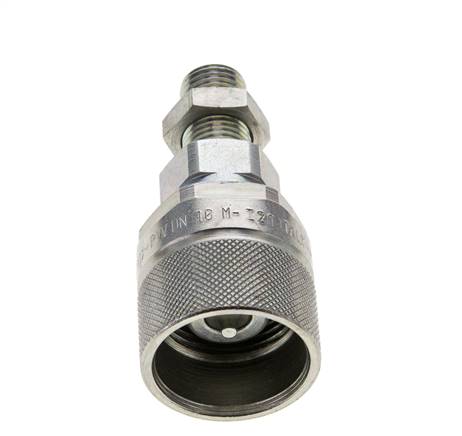 Steel DN 10 Hydraulic Coupling Plug 8 mm L Compression Ring Bulkhead ISO 14541/8434-1 D M28 x 2