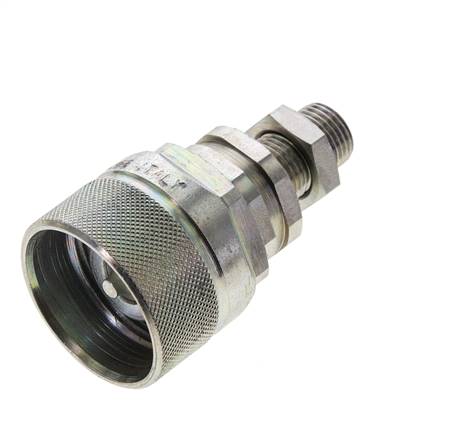 Steel DN 12.5 Hydraulic Coupling Plug 10 mm L Compression Ring Bulkhead ISO 14541/8434-1 D M36 x 2