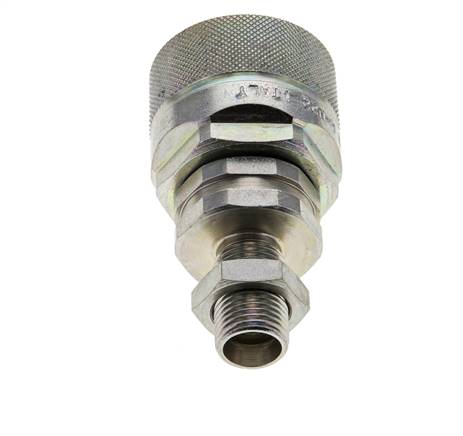 Steel DN 12.5 Hydraulic Coupling Plug 10 mm L Compression Ring Bulkhead ISO 14541/8434-1 D M36 x 2
