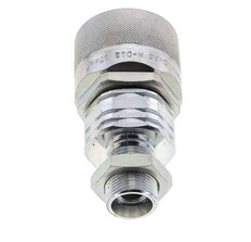 Steel DN 20 Hydraulic Coupling Plug 15 mm L Compression Ring Bulkhead ISO 14541/8434-1 D M42 x 2