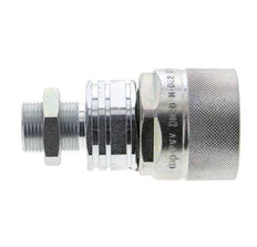 Steel DN 20 Hydraulic Coupling Plug 15 mm L Compression Ring Bulkhead ISO 14541/8434-1 D M42 x 2