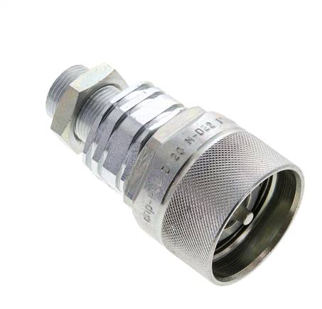 Steel DN 20 Hydraulic Coupling Plug 15 mm L Compression Ring Bulkhead ISO 14541/8434-1 D M42 x 2